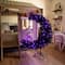 4ft. Pre-Lit Artificial Halloween Black Moon & Skull Tree with 250 Orange & Purple LED Lights